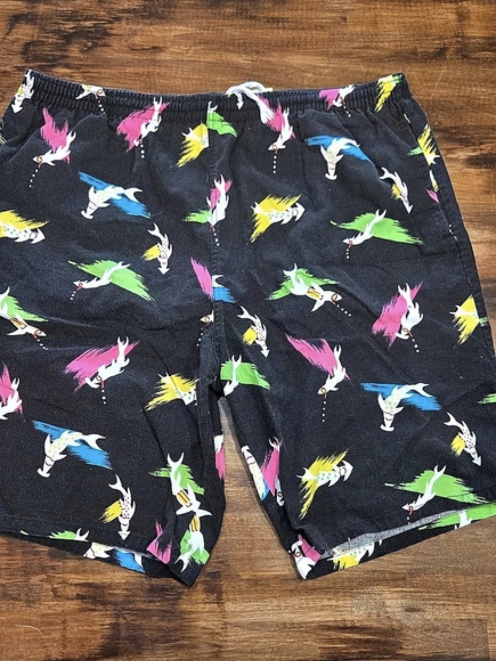 Weed Men's 80s  Swim Trunks XL Black